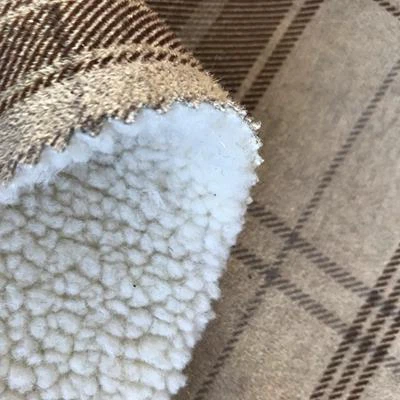Hot Sale Printed Suede With Sherpa Fur